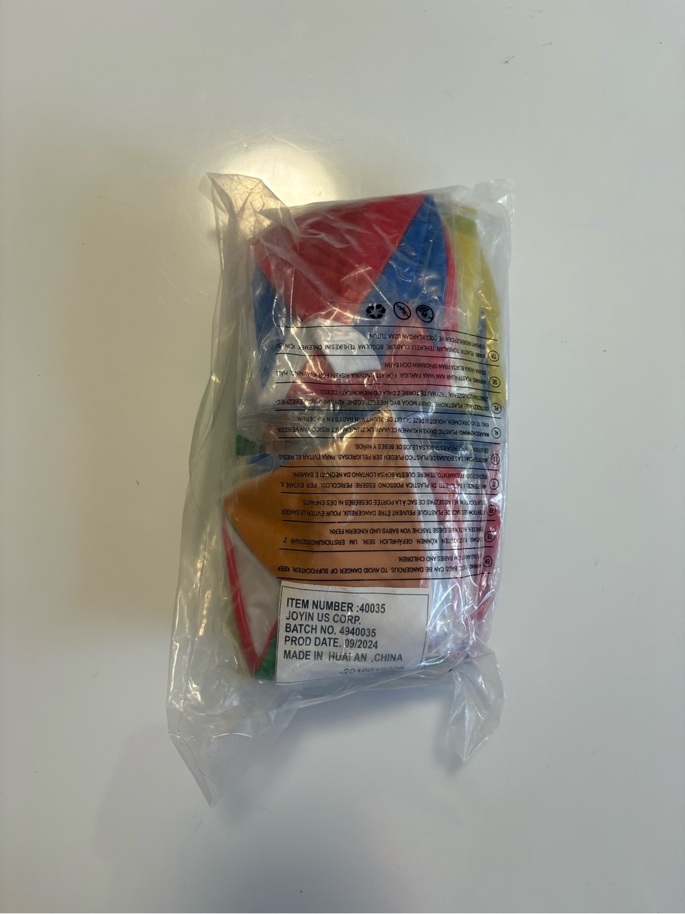 Colorful Inflatable Beach Ball - set of 12